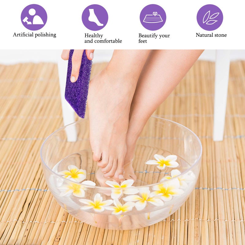 Tailpa 40 Pcs Pumice Stone for Feet Foot Scrubber Sponge for Feet Care and Callus Remover Mini Disposable Pumice Pads for Dead Skin Remover (Purple) - Image 3